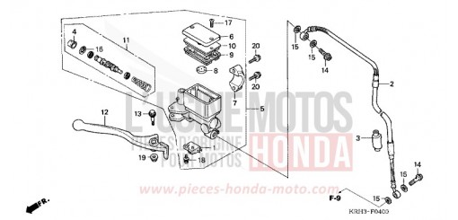 HAUPTBREMSZYLINDER, VORNE ZYLINDER XR125L4 de 2004